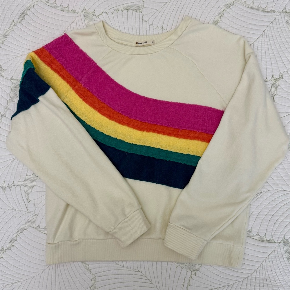 Marine Layer Vin Striped Sweatshirt- Size M - Picture 4 of 11